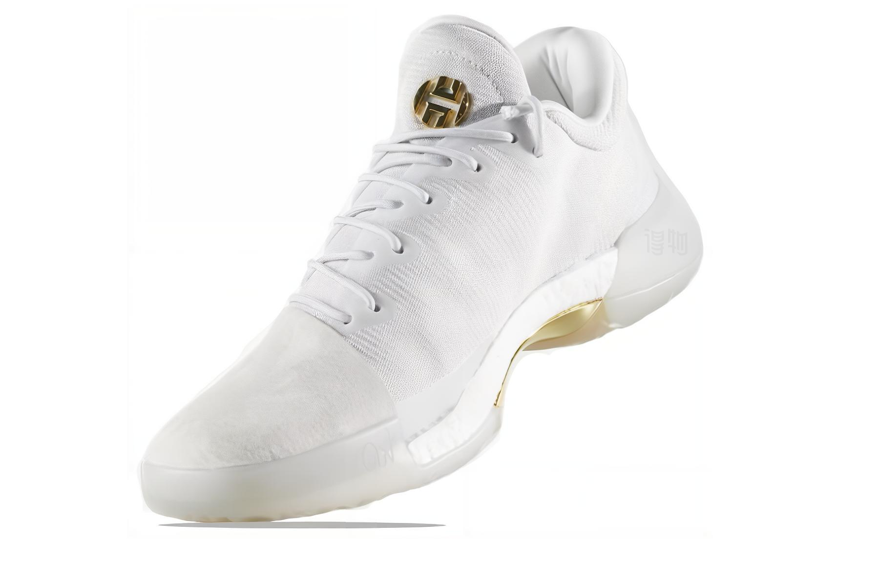 Кроссовки adidas Harden Vol.1 MVP (белые) — 白/金属黄金/橡胶色 — фото 3