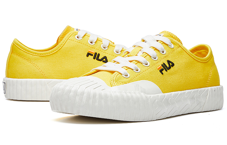 Женские кеды Fila FUSION Carve (желто-белые) — фото 4