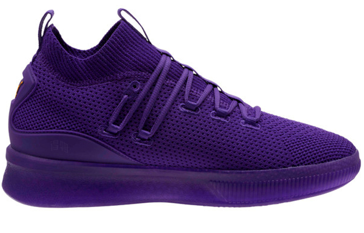 Мужские кроссовки PUMA Clyde Court City Pack Los Angeles Lakers (фиолетово-золотые) — 紫罗兰 — фото 2