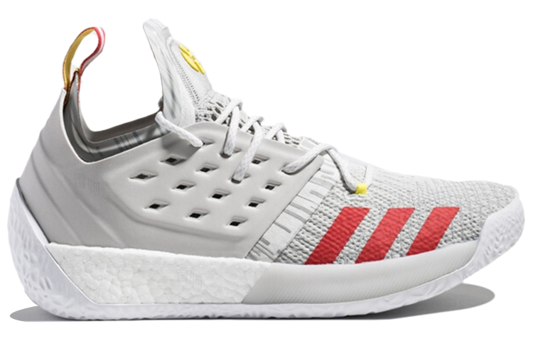 Мужские кроссовки adidas Harden Vol.2 McDonalds (серые) — Серый / красный — фото 2