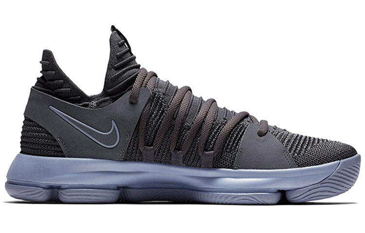 Мужские кроссовки Nike KD 10 Zoom OG (серый / синий) — фото 2