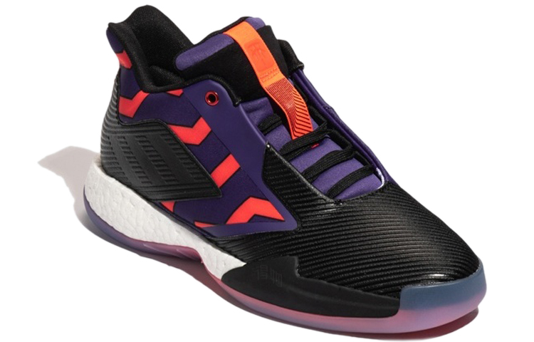 Мужские кроссовки adidas T mac Millennium 2 (черно-пурпурные) — фото 3