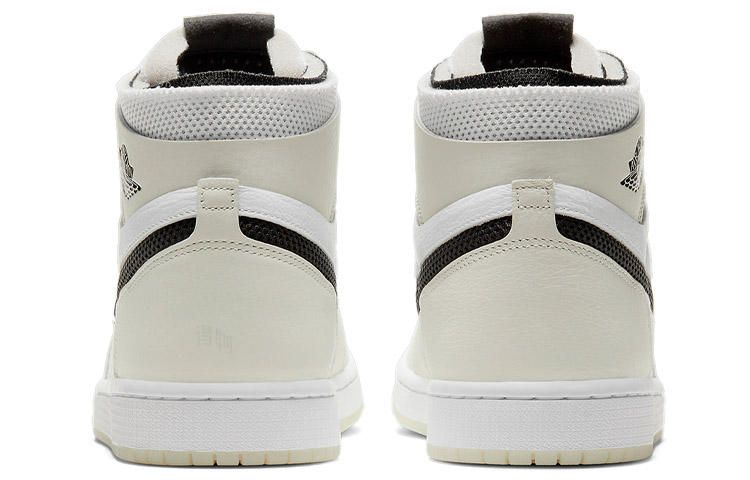 Женские кроссовки Jordan Air Jordan 1 high zoom air cmft "sea glass" (бежевыйбелый / черный) — Бежевыйбелый / чёрный — фото 5