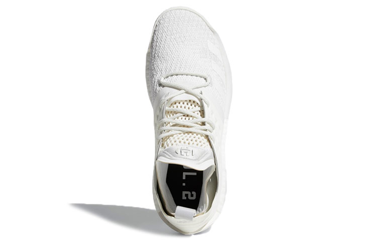 Мужские кроссовки adidas Harden Vol.2 Grey One (белые) — фото 5