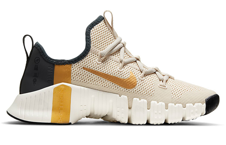 Женские кроссовки Nike Free Metcon 3 (черно-бежевые) — фото 2