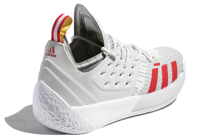 Мужские кроссовки adidas Harden Vol.2 McDonalds (серые) — Серый / красный — фото 4