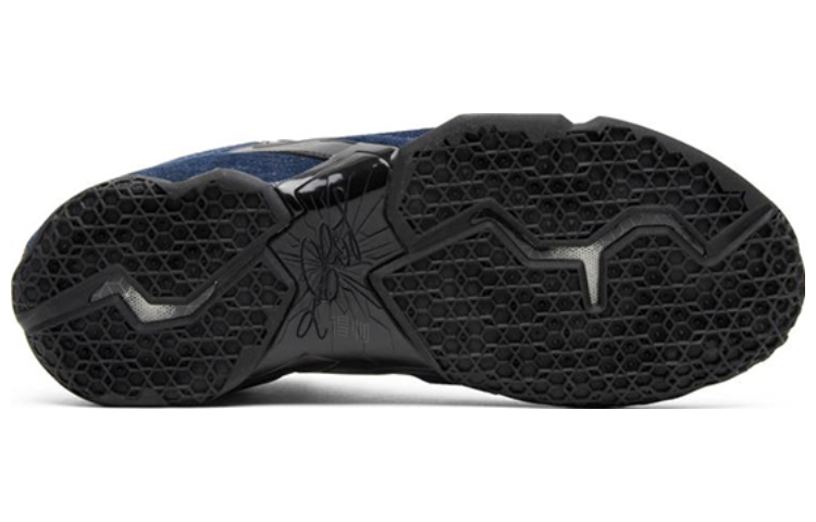 Мужские кроссовки Nike Lebron 11 EXT Denim OG (черный деним) — 黑/牛仔蓝 — фото 5