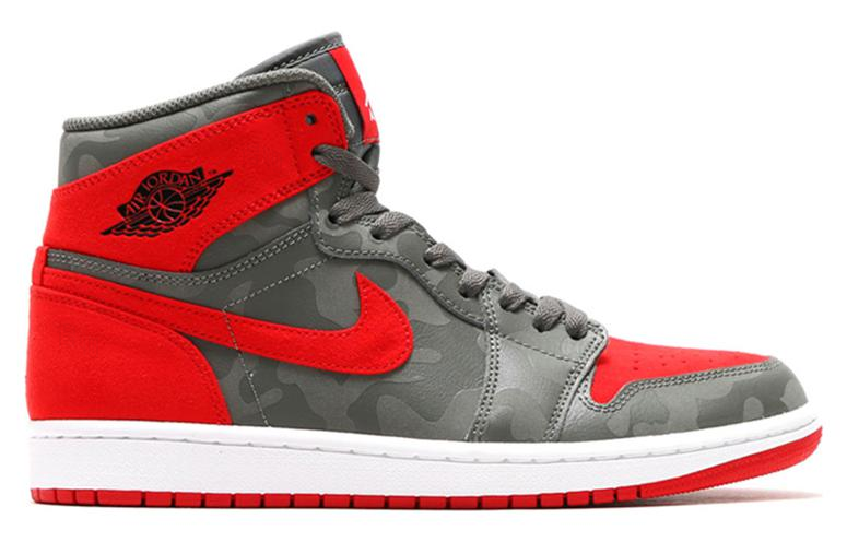 Мужские кроссовки Jordan Air Jordan 1 Retro High (бело-красные) — 岩石色/黑/大学红/黑水泥/白 — фото 2