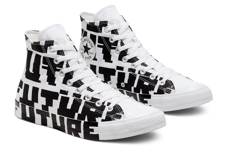 Кеды Converse Chuck Taylor All Star (бело-черные) — Белый / чёрный — фото 3
