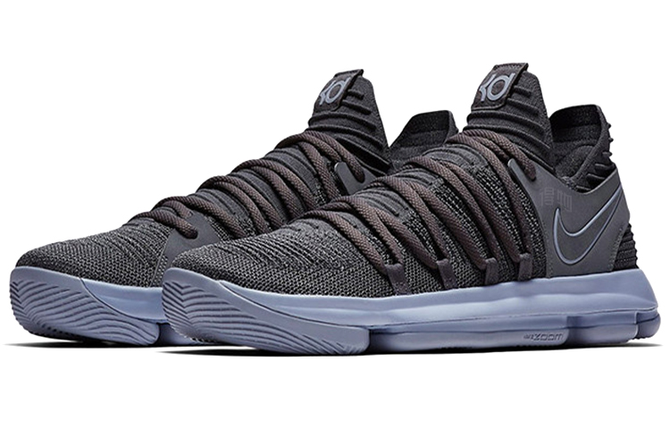 Мужские кроссовки Nike KD 10 Zoom OG (серый / синий) — фото 3