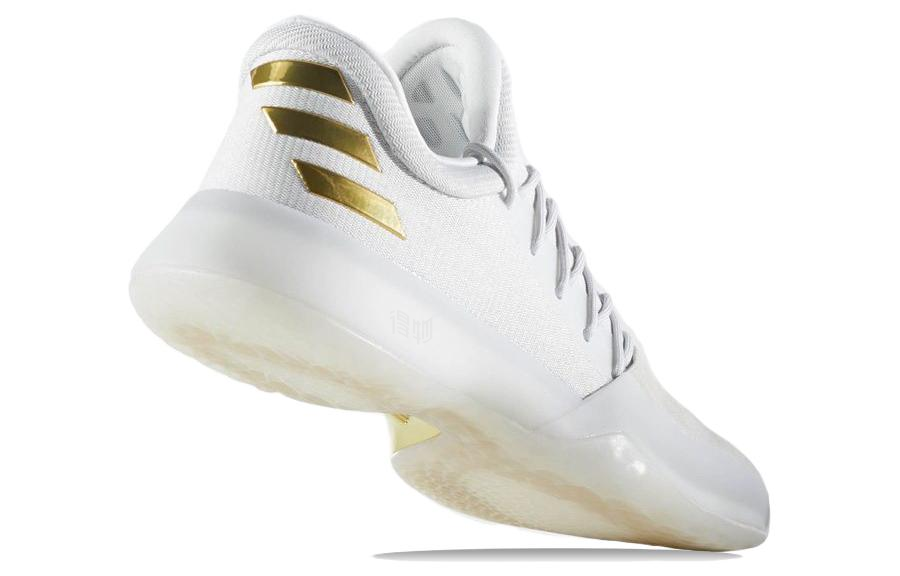 Кроссовки adidas Harden Vol.1 MVP (белые) — 白/金属黄金/橡胶色 — фото 4