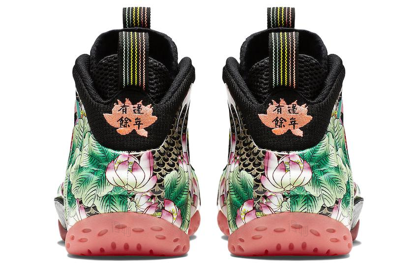 Мужские кроссовки Nike Foamposite One (сине-цветные) — 黑/黑/熔岩/湖蓝 — фото 4