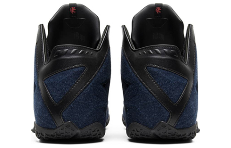 Мужские кроссовки Nike Lebron 11 EXT Denim OG (черный деним) — 黑/牛仔蓝 — фото 4