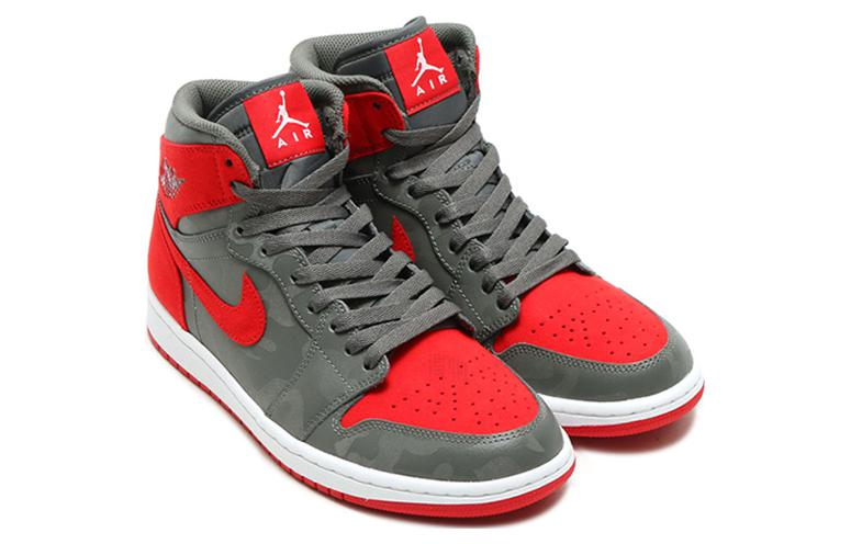 Мужские кроссовки Jordan Air Jordan 1 Retro High (бело-красные) — 岩石色/黑/大学红/黑水泥/白 — фото 3