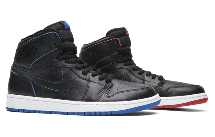 Мужские кроссовки Jordan Air Jordan 1 SB Lance Mountain Black (черные) — Чёрный / красный / синий — фото 4