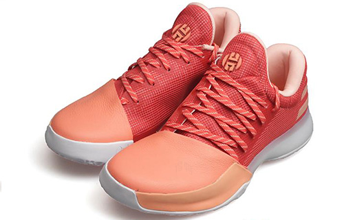 Мужские кроссовки adidas Harden Vol.1 (розовый / красный / белый) — фото 3