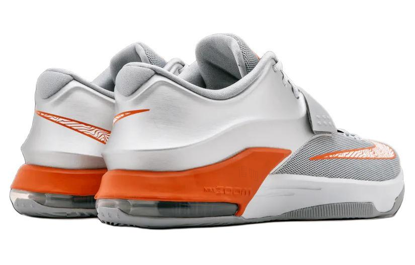 Мужские кроссовки Nike KD 7 (серо-оранжевые) — фото 4