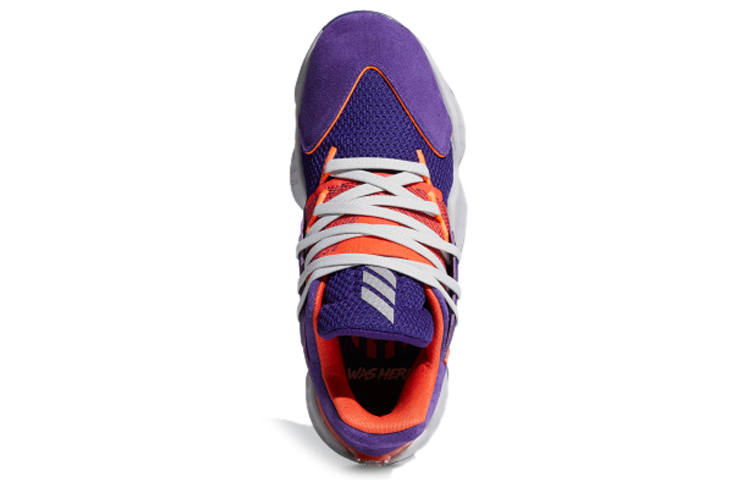 Мужские кроссовки adidas Harden Vol. 4 GCA (фиолетово-оранжево-белые) — Фиолетовый / оранжевый / белый — фото 4