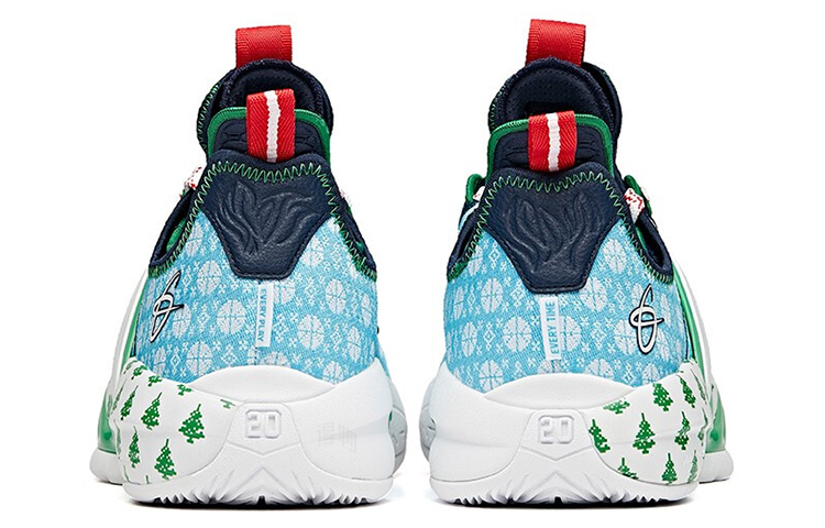 Мужские кроссовки Anta GH2 "Christmas" TPU (зеленый / синий / белый) — Зелёный / синий / белый — фото 4