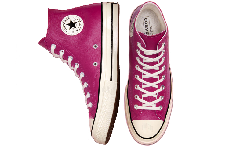 Кеды Converse Chuck 70 Seasonal Color Leather Chuck (фуксия) — 玫红/白 — фото 4