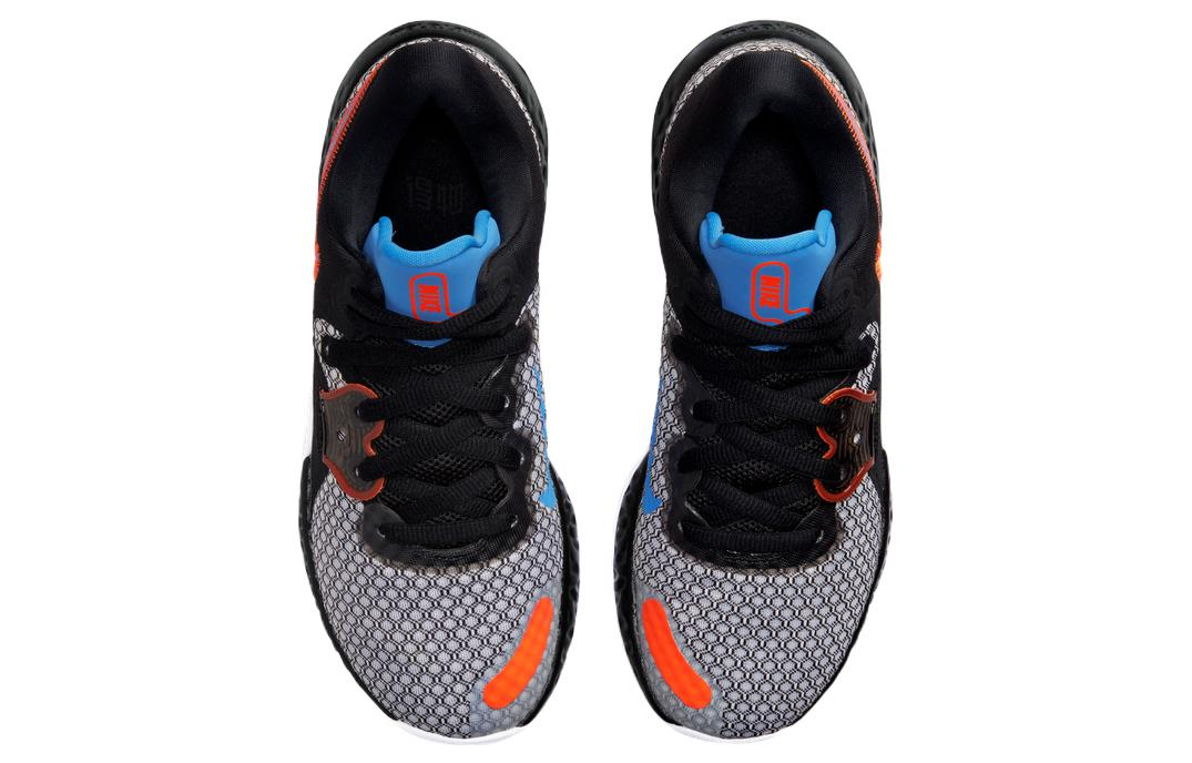 Кроссовки Nike Renew Elevate 2 (черно-серые с оранжевым и синим) — Чёрный / серый / оранжевый / синий — фото 4