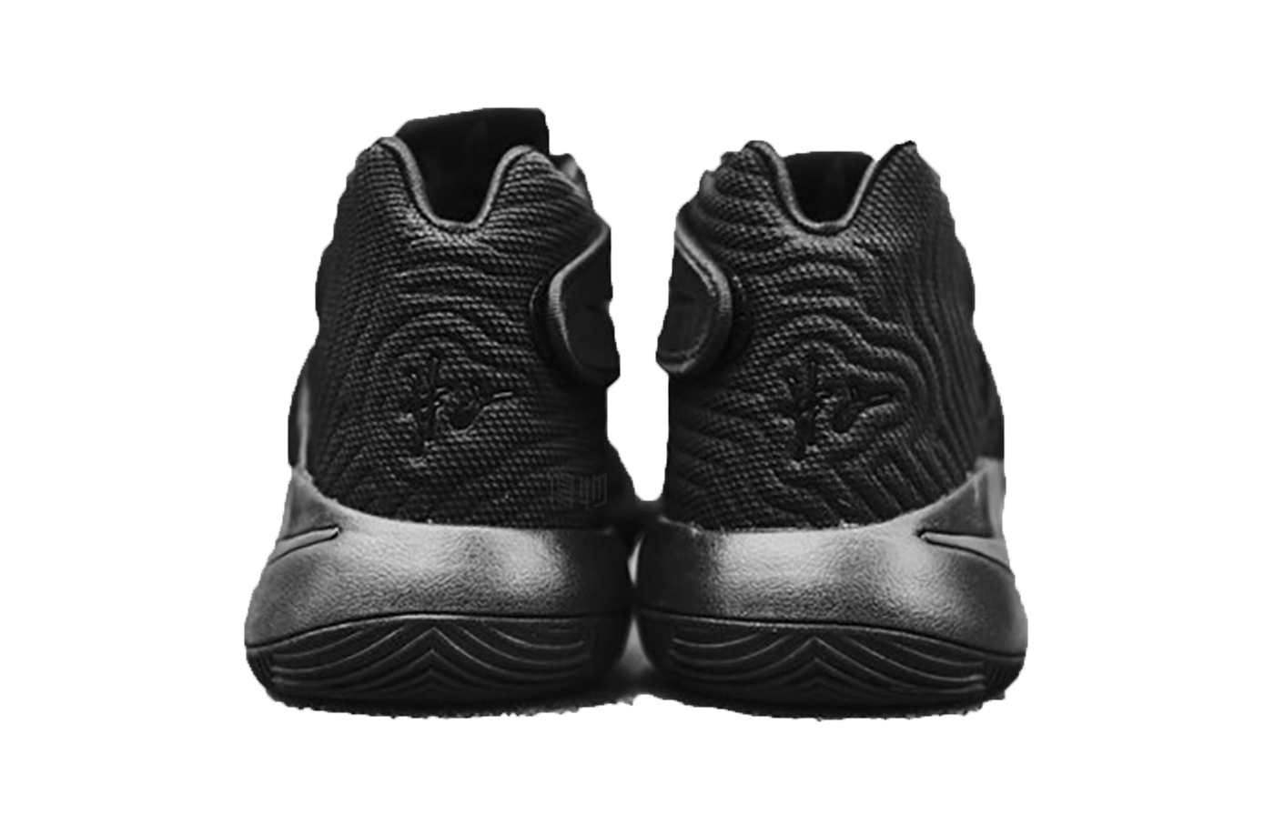 Мужские кроссовки Nike Kyrie 2 "Triple Black" (черные) — 黑/反光银 — фото 4