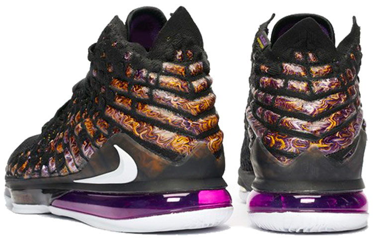 Мужские кроссовки Nike Basketball LeBron XVII (черно-фиолетовые) — фото 4