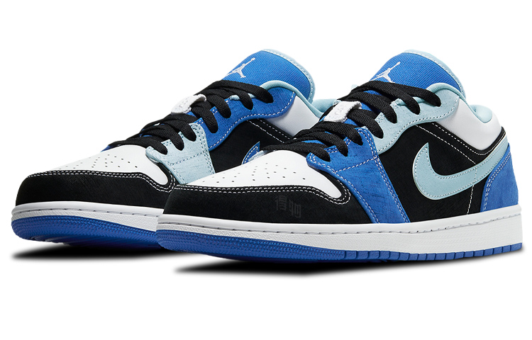 Кроссовки Jordan Air Jordan 1 low (синий / черный) — Синий / чёрный — фото 3