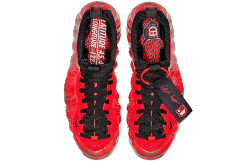 Кроссовки Nike Air Foamposite One (красный) — 挑战红/黑 — фото 4
