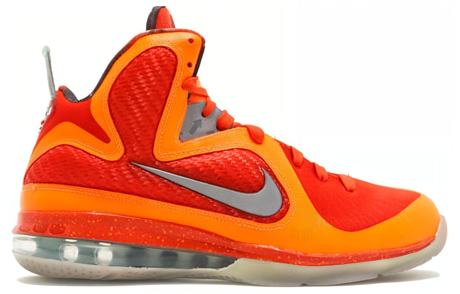 Мужские кроссовки Nike Lebron 9 Big Bang AS (оранжево-желтые) — фото 2