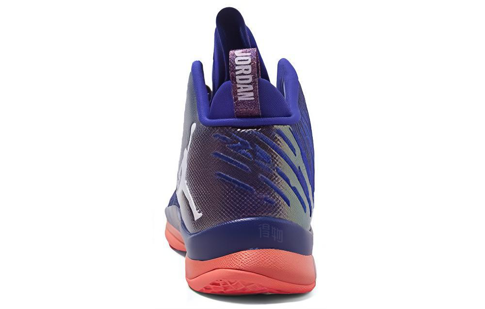 Мужские кроссовки Jordan Super.Fly 5 (сине-фиолетовые с розовым) — Синий / фиолетовый / розовый — фото 3