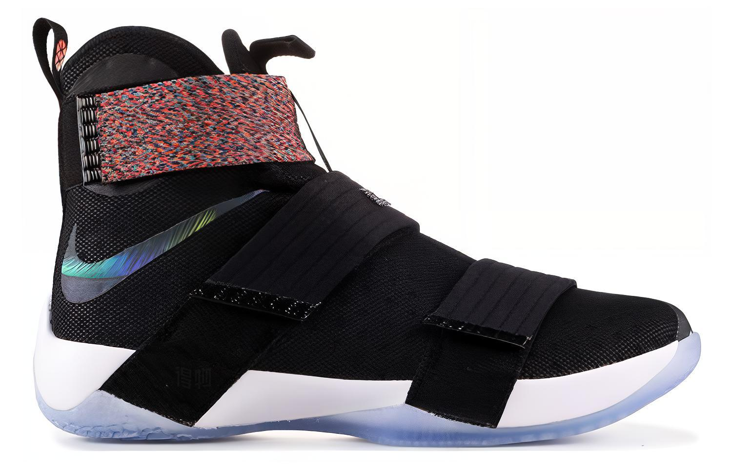 Мужские кроссовки Nike zoom soldier 10 S9254-5mm (черные) — 黑/橘/宝石绿 — фото 2