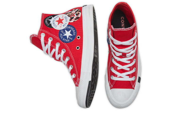 Кеды Converse Chuck Taylor All Star "Logo Play University Red" (красно-белые) — Красный / белый — фото 4