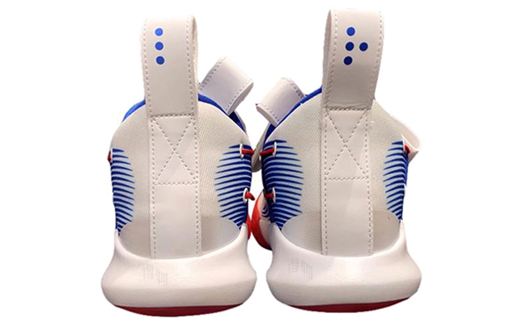 Мужские кроссовки Nike Precision 4 Flyease (бело-красно-синие) — фото 4