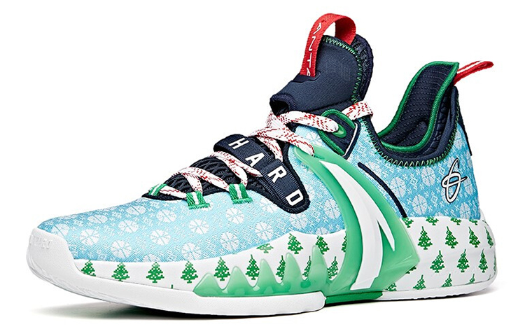 Мужские кроссовки Anta GH2 "Christmas" TPU (зеленый / синий / белый) — Зелёный / синий / белый — фото 2