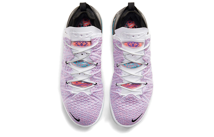 Кроссовки Nike Lebron 18 "Graffiti Print" Air Zoom (фиолетово-черные) — 淡紫/黑 — фото 4