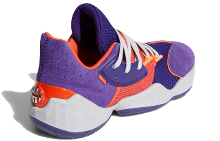 Мужские кроссовки adidas Harden Vol. 4 GCA (фиолетово-оранжево-белые) — Фиолетовый / оранжевый / белый — фото 3