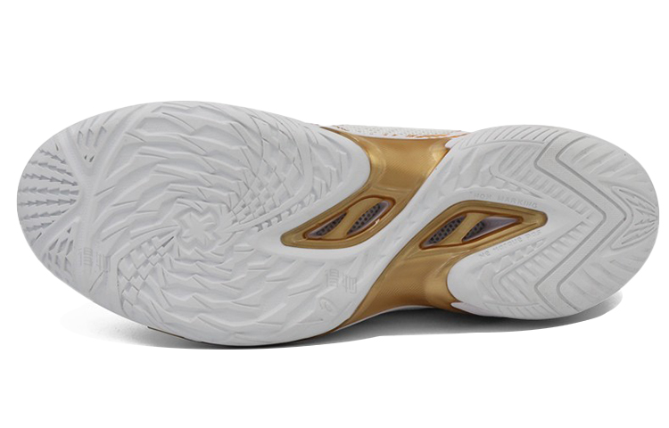 Мужские кроссовки ASICS Gel-Burst 25 (белый / золотой) — фото 4
