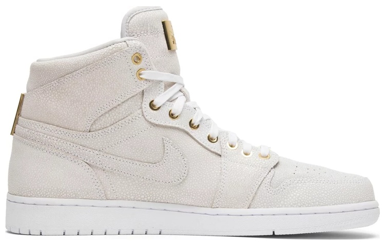 Мужские кроссовки Jordan Air Jordan 1 Retro Pinnacle (мире-белые) — 白/金属黄金/白 — фото 2