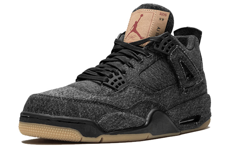 Мужские кроссовки Jordan x Levi’s Air Jordan 4 Levis Black (черные) — фото 3