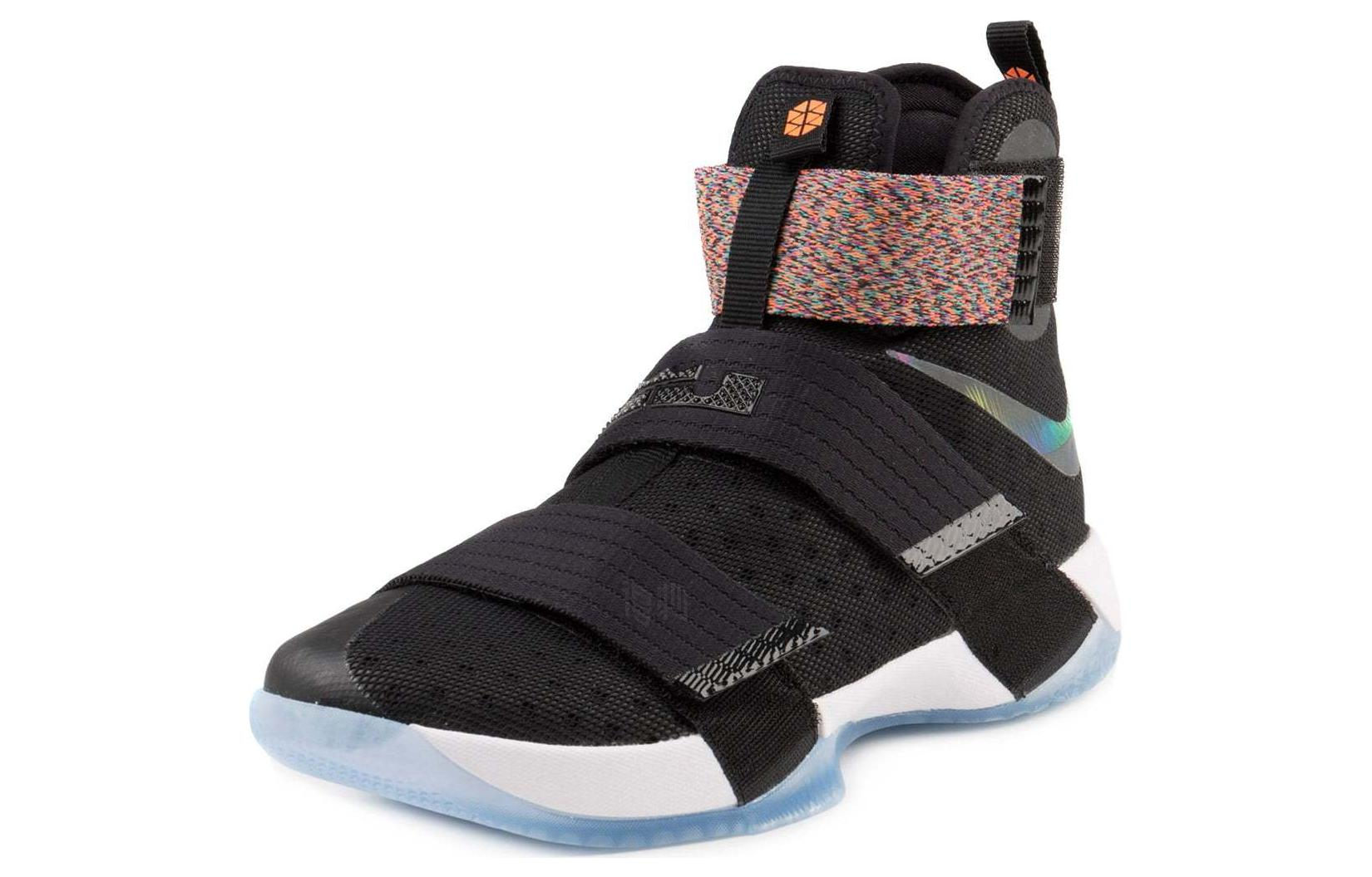 Мужские кроссовки Nike zoom soldier 10 S9254-5mm (черные) — 黑/橘/宝石绿 — фото 3