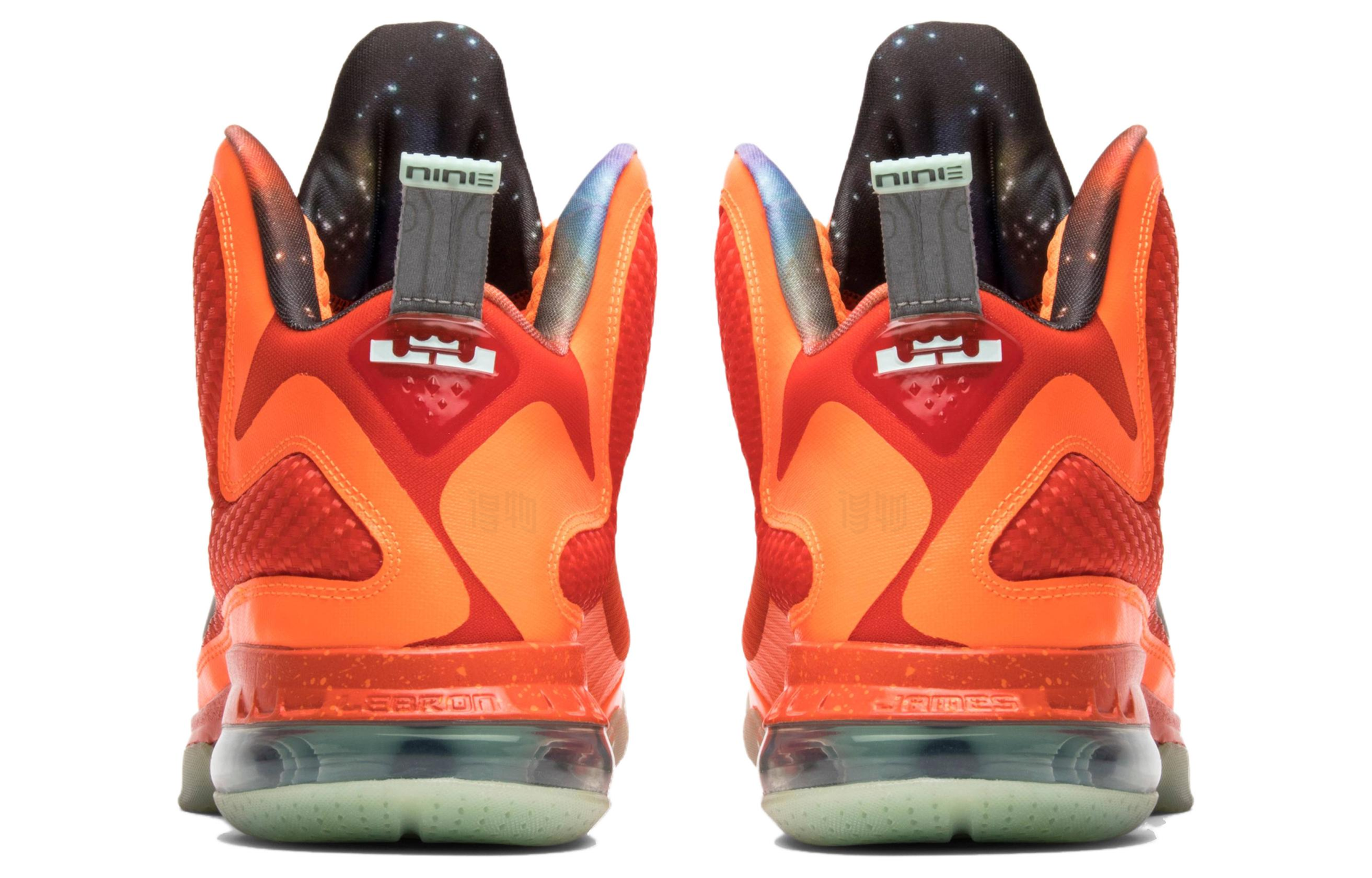 Мужские кроссовки Nike Lebron 9 Big Bang AS (оранжево-желтые) — фото 4