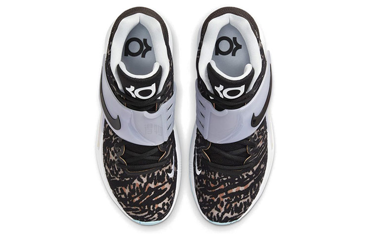 Мужские кроссовки Nike KD 14 (черно-бело-синие) — Чёрный / белый / синий — фото 4
