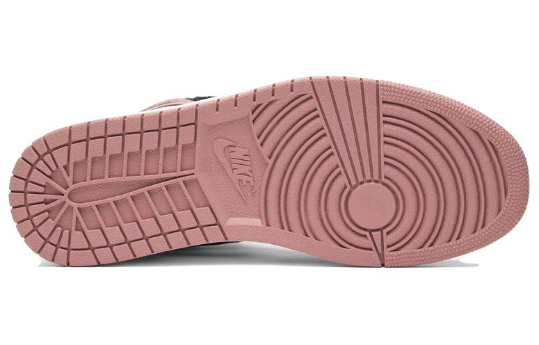 Мужские кроссовки Jordan Air Jordan 1 Retro High Rust Pink (бело-черно-розовые) — Белый / чёрный / розовый — фото 5