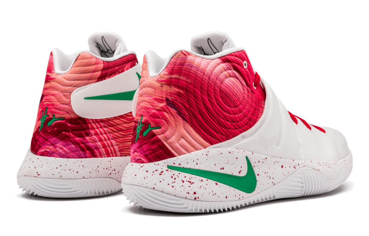 Мужские кроссовки Nike Kyrie 2 (бело-красные) — Белый / красный — фото 4