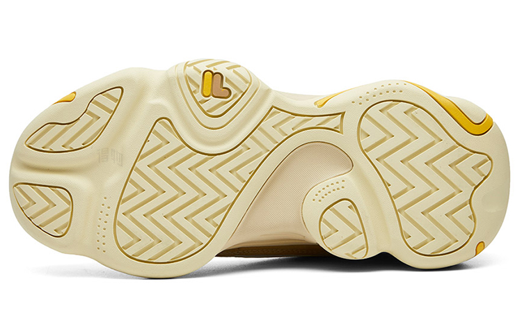 Женские кроссовки Fila FUSION Handle (бело-желтые) — фото 4