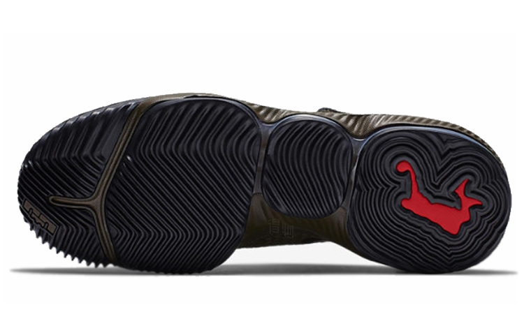 Мужские кроссовки Nike Lebron 16 Low Camo OG (оливковые) — 橄榄绿 — фото 4