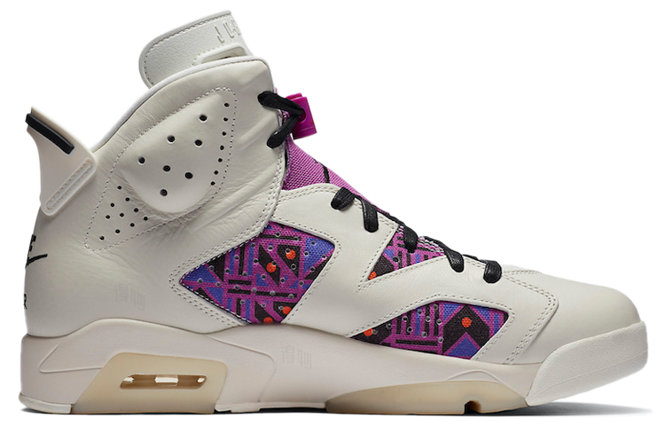 Мужские кроссовки Jordan Air Jordan 6 "Quai 54” (бело-фиолетовые) — Белыйфиолетовый — фото 2