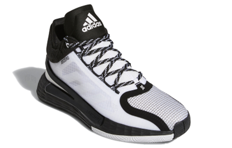 Мужские кроссовки adidas D rose 11 (белый / черный) — Белый / чёрный — фото 3
