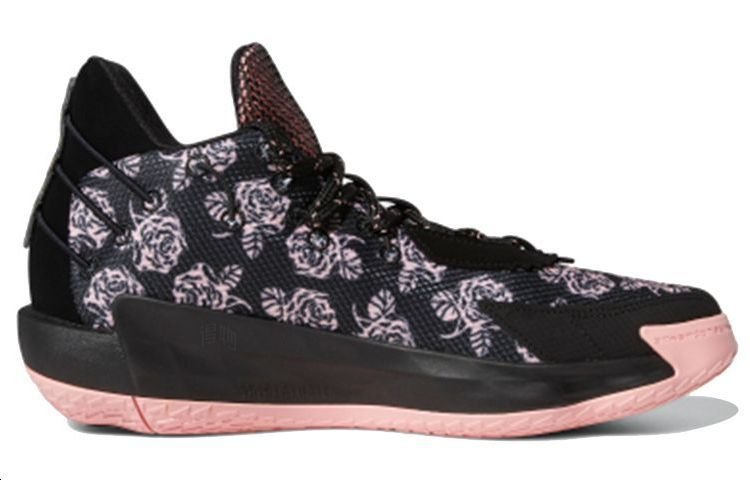 Мужские кроссовки adidas D lillard 7 TPU (черно-розово-серый) — фото 2